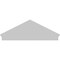 Ekena Millwork Peaked Cap 3 Spoke Architectural PVC Combination Pediment, 58"W x 21-3/8"H x 2-3/4"P (Pitch 6/12) PEDPC058X215PKC03 - alternate 6